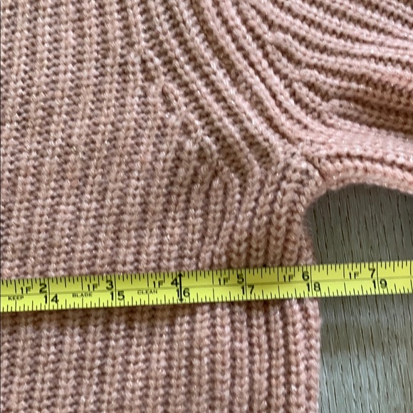 Loft shimmer Women's Pink‎ Cardigan Sweater size XS ribbed - Picture 5 of 9